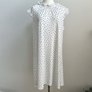 Adrianna Papell Women’s Polka Dot Feminine Romantic Ruffle Sleeve Comfy Dress XL